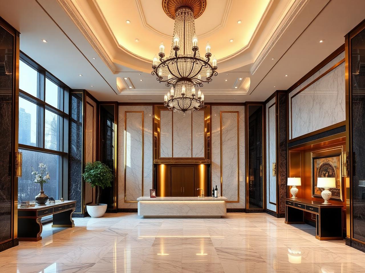 Illustrative double-height entrance lobby